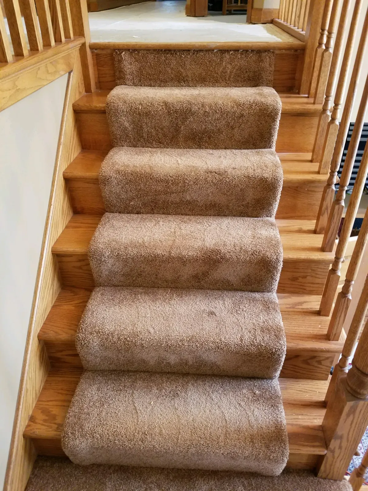 Stairs before cleaning